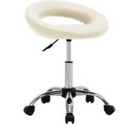 Vidaxl Chaise De Salle à manger Pivotante Crème Similicuir