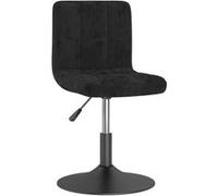 vidaXL Chaise Pivotante de Salle à Manger Chaise à Dîner Siège de Cuisine Chaise de Repas Hauteur Réglable Maison Intérieur Noir Velours