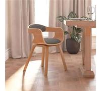 VIDAXL Chaise Gris Clair Bois Courbé