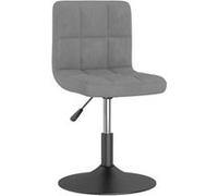 vidaXL Chaise pivotante de salle à manger Gris clair Velours