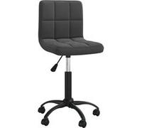 vidaXL Chaise pivotante de salle à manger Noir Velours