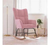 vidaXL Chaise à bascule - Rose Velours