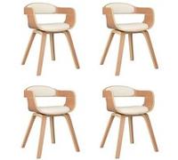 Chaise Vidaxl lot de 4 simili-cuir 70 cm beige beige G