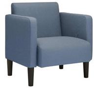 vidaXL Canapé-Chaise accoudoirs Bleu 54 cm Tissu Velours côtelé, canapé Simple, canapé Confort, Fauteuil TV, canapé, siège de canapé, canapé Relax