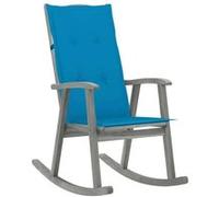 Chaise Vidaxl polyester 117 cm bleu gris G