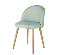 Chaise vintage enfant bleue motifs citrons 50x76.5x50cm Jaune