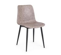 Chaise Vintage Kyra Noir Pu Beige