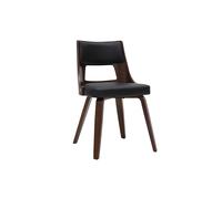 Chaise vintage noir et bois foncé GARBO