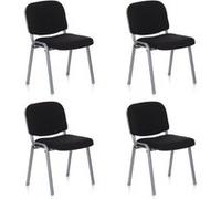 XT 600 lot de 4 - Chaise à quatre pieds argent / noir