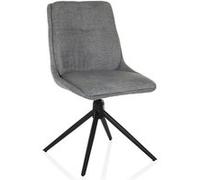 Chaise visiteur / chaise de salle à manger TARVISO I tissu gris hjh LIVING Gris G