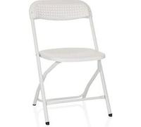 TUDELA XXL PRO W | charge maximale 250 kg - Chaise d'extérieur Blanc