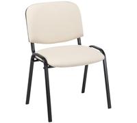 Chaise Visiteur Ken similicuir , Crème Crème G