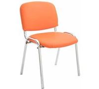 Chaise visiteur Ken support chromé similicuir , Orange Orange G