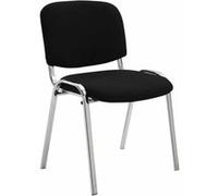 CLP Chaise de conférence Ken – Structure chromée, rembourrage de qualité supérieure, tissu – Noir