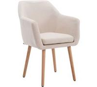 Chaise de salle à manger rétro Utrecht en tissu - CLP - Beige - Avec accoudoirs - Design scandinave