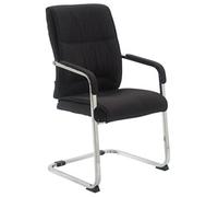 Chaise visiteur XXL Anubis tissu , Noir