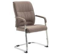 Chaise visiteur XXL Anubis tissu , Taupe