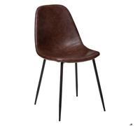 Chaise ""Vladi"" marron effet cuir - Atmosphera Créateur d'intérieur