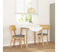 Vidaxl Chaises À Manger Coussins 2 Pcs Bois Massif Caoutchouc