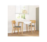 Chaises à manger 2 pcs bois massif caoutchouc chaise à dîner chaise vidaXL