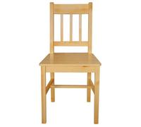 Chaises à manger en bois de pin - CLARENCE - Lot de 4 - Naturel - 41,5x45,5x86 cm - Siège 41,5x39 cm