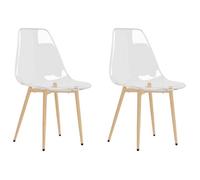 Chaises à manger - GAROSA - Transparent - Lot de 2 - PET - Métal - Design contemporain