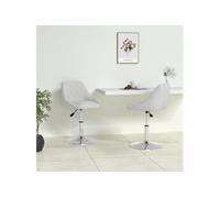 vidaXL Chaises à manger - Similicuir blanc