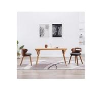 Chaises à manger lot de 2 gris foncé bois courbé et tissu