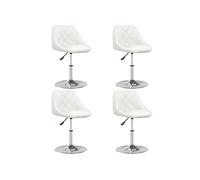 Lot de 4 Chaises Blanc Similicuir vidaXL