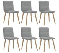 Chaises à manger lot de 6 gris clair tissu Gris clair G
