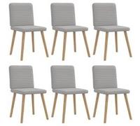 VidaXL Chaises à Manger - Lot de 6 - Gris Nuage Tissu
