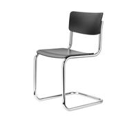 Chaises à piétement luge S 43 hêtre noir 44x83x53 cm