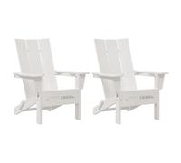 Chaises Adirondack Pliables Vidaxl 2 Pcs Blanc 74.5x80.5x90 Cm Hdpe, Chaise Adirondack Pliable Vidaxl Blanche 74.5x80.5x90 Cm Hdpe
