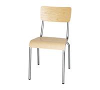 Chaises avec Assise et Dossier en Bois Cantina Galvanisées x 4 Bolero 13 G