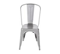 Chaise de bistro Bolero en acier gris (lot de 4)