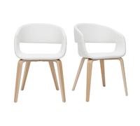 Chaises blanc et bois clair (lot de 2) slam