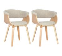 Chaises Bruce - Tissu Lot de 2