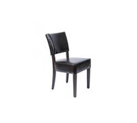 Chaises - BOLERO - Bolero - Simili cuir marron foncé - Lot de 2 - Structure métal