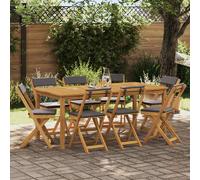 vidaXL Chaises de bistrot d'extérieur Bois massif acacia – Lot de 2