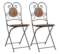 Chaises de bistrot pliables lot de 2 terre cuite céramique