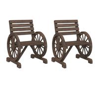 Chaises de jardin 2 pcs. 58x58x78,5 cm bois massif sapin