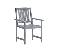 vidaXL Chaises de jardin 2 pcs Bois massif d'acacia Gris
