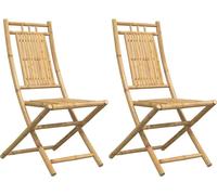 vidaXL Chaises pliables de jardin - Bambou - 46x66x99 cm