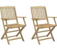 vidaXL Chaises de jardin 2 pcs. Pliable 58x54,5x90 cm bois massif acacia