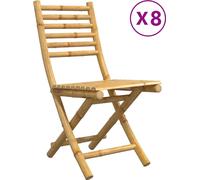 vidaXL Chaises de jardin 8 pcs. Pliable 43x54x88 cm Bambou