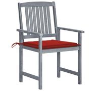 Chaises de jardin avec coussins 6 pcs. Bois massif acacia gris