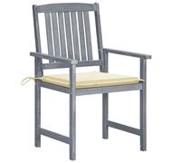 Chaises de jardin avec coussins 6 pcs. Bois massif acacia gris