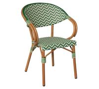 Chaises de jardin empilables Mobili Rebecca Amaranta 84x57x57 Aluminium PVC, PET Vert Blanc Classique Lot de 2