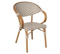 Chaises de jardin empilables Mobili Rebecca Fuchsia 84x57x57 Aluminium PVC, PET Marron Blanc Classique Lot de 2