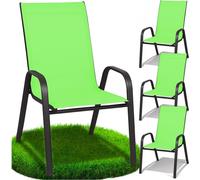 Chaises de jardin en métal pour balcon terrasse chaise de jardin vert stable 4 pcs